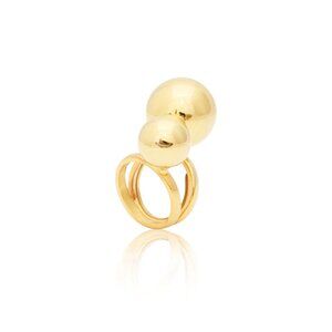 KENNETH JAY LANE, DOUBLE POLISHED GOLD RING